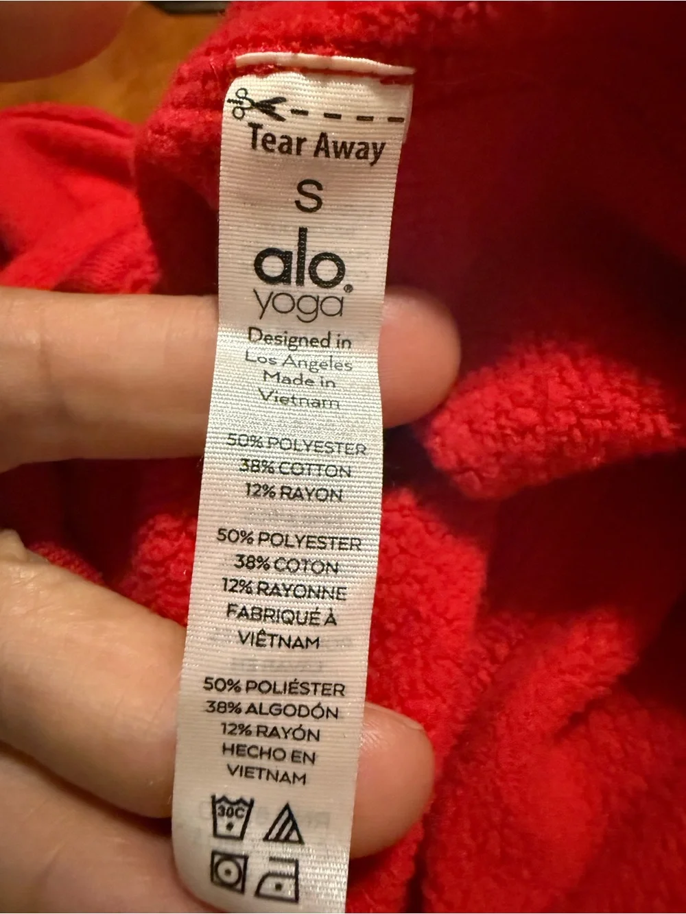 ALO yoga  women’s Red Hoodie Sweatshirt - Brand Unknown